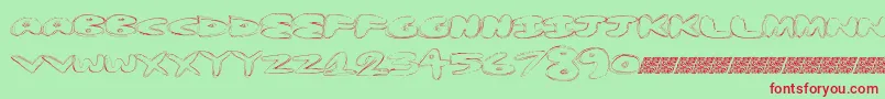 Springbump Font – Red Fonts on Green Background