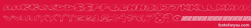 Springbump Font – White Fonts on Red Background