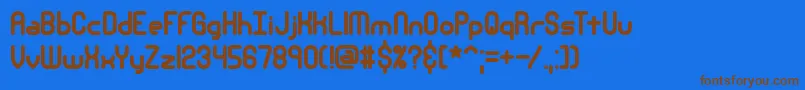 NanosecondThickBrk Font – Brown Fonts on Blue Background