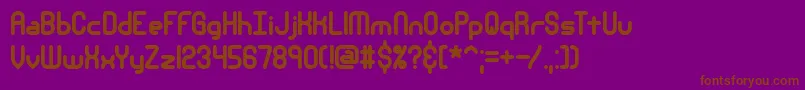 NanosecondThickBrk Font – Brown Fonts on Purple Background