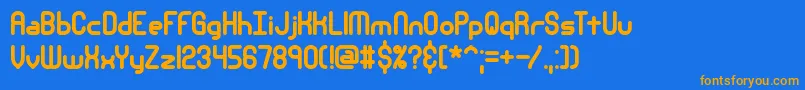 NanosecondThickBrk Font – Orange Fonts on Blue Background