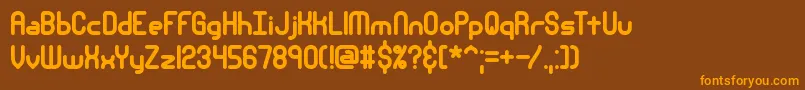 NanosecondThickBrk Font – Orange Fonts on Brown Background