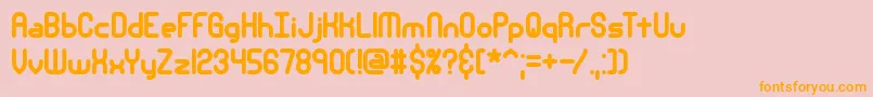 NanosecondThickBrk Font – Orange Fonts on Pink Background