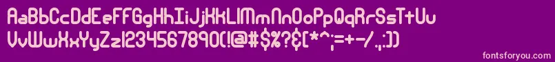 NanosecondThickBrk Font – Pink Fonts on Purple Background