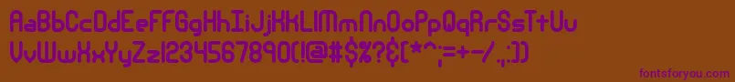 NanosecondThickBrk Font – Purple Fonts on Brown Background