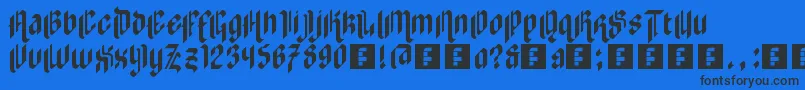 ZilverstoneEyefs-fontti – mustat fontit sinisellä taustalla