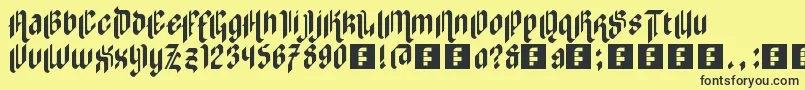 ZilverstoneEyefs Font – Black Fonts on Yellow Background