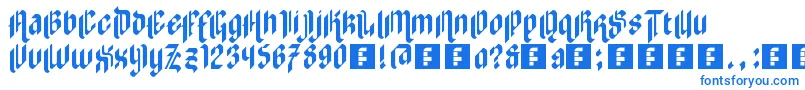 ZilverstoneEyefs Font – Blue Fonts on White Background