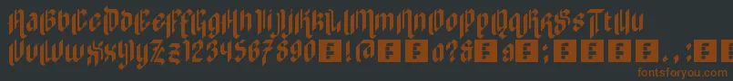 ZilverstoneEyefs Font – Brown Fonts on Black Background