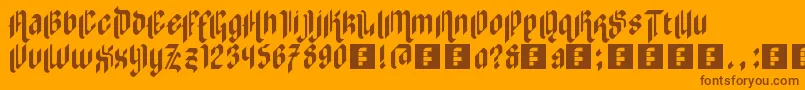 More about ZilverstoneEyefs Font ZilverstoneEyefs Font – Brown Fonts on Orange Background