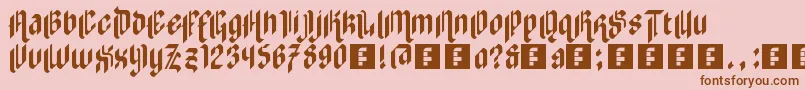ZilverstoneEyefs Font – Brown Fonts on Pink Background
