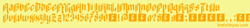 ZilverstoneEyefs Font – Orange Fonts on Yellow Background