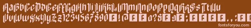 Шрифт ZilverstoneEyefs – розовые шрифты на коричневом фоне