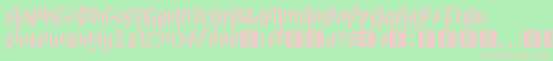 ZilverstoneEyefs Font – Pink Fonts on Green Background