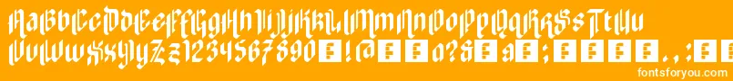 ZilverstoneEyefs Font – White Fonts on Orange Background