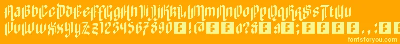 ZilverstoneEyefs Font – Yellow Fonts on Orange Background