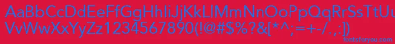 ExpoSsi Font – Blue Fonts on Red Background