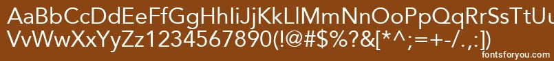 フォントExpoSsi – 茶色の背景に白い文字