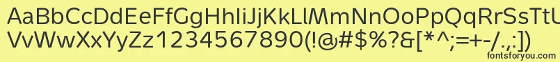 MetronTextPro Font – Black Fonts on Yellow Background