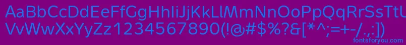 MetronTextPro Font – Blue Fonts on Purple Background