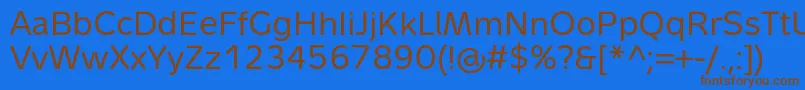 MetronTextPro Font – Brown Fonts on Blue Background