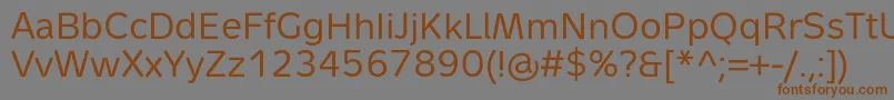 MetronTextPro Font – Brown Fonts on Gray Background