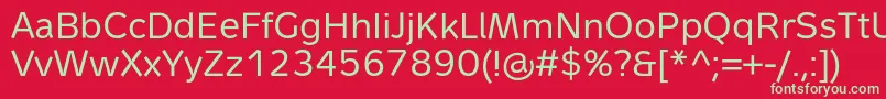MetronTextPro Font – Green Fonts on Red Background