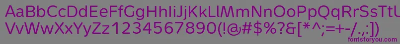 MetronTextPro Font – Purple Fonts on Gray Background