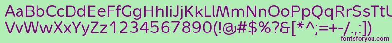 MetronTextPro Font – Purple Fonts on Green Background