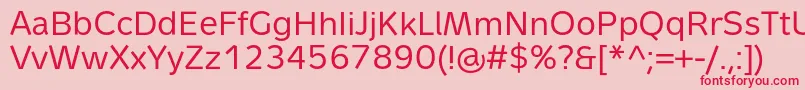 MetronTextPro Font – Red Fonts on Pink Background