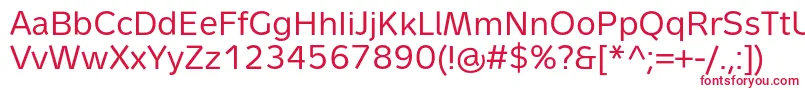 Czcionka MetronTextPro – czerwone czcionki na białym tle