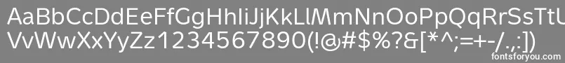 MetronTextPro Font – White Fonts on Gray Background