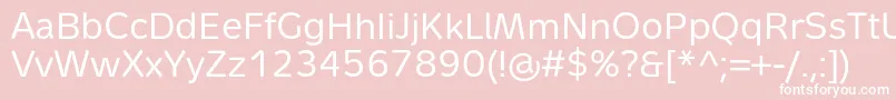 MetronTextPro Font – White Fonts on Pink Background