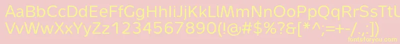 MetronTextPro Font – Yellow Fonts on Pink Background