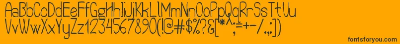 TheQuickFrogPersonalUse Font – Black Fonts on Orange Background