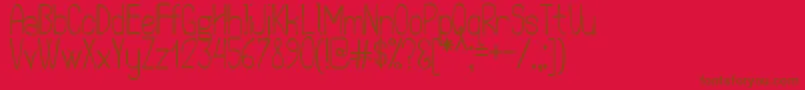 TheQuickFrogPersonalUse Font – Brown Fonts on Red Background