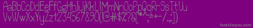 TheQuickFrogPersonalUse Font – Gray Fonts on Purple Background