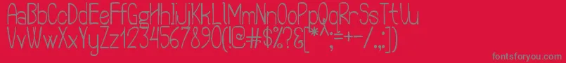 TheQuickFrogPersonalUse Font – Gray Fonts on Red Background