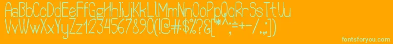 TheQuickFrogPersonalUse Font – Green Fonts on Orange Background