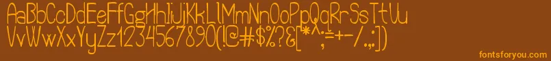 TheQuickFrogPersonalUse Font – Orange Fonts on Brown Background