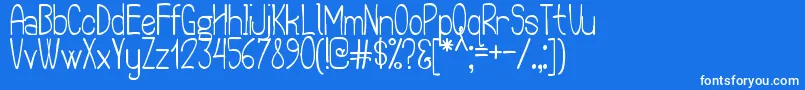 TheQuickFrogPersonalUse Font – White Fonts on Blue Background