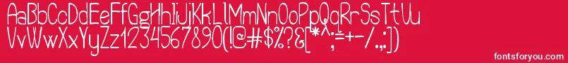 TheQuickFrogPersonalUse Font – White Fonts on Red Background