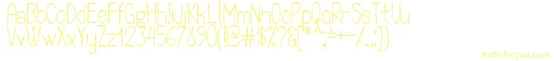 TheQuickFrogPersonalUse Font – Yellow Fonts on White Background