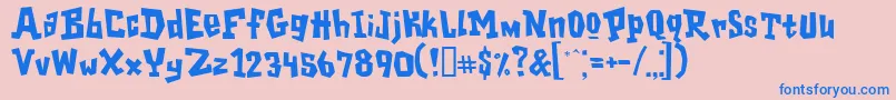 Шрифт Garageshock – синие шрифты на розовом фоне