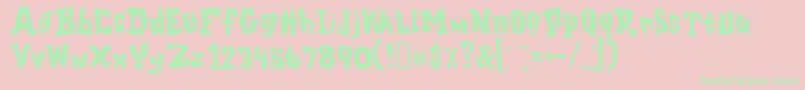 Garageshock Font – Green Fonts on Pink Background