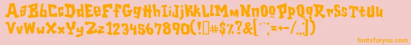 Garageshock Font – Orange Fonts on Pink Background