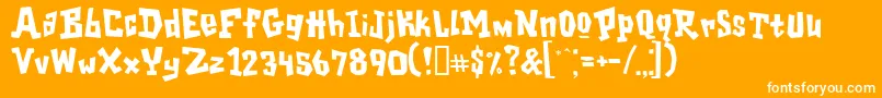 Garageshock Font – White Fonts on Orange Background