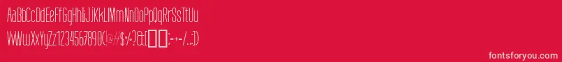 DefattedMilkLight Font – Pink Fonts on Red Background