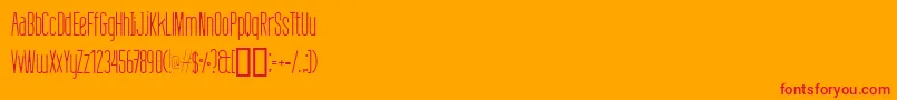 DefattedMilkLight Font – Red Fonts on Orange Background