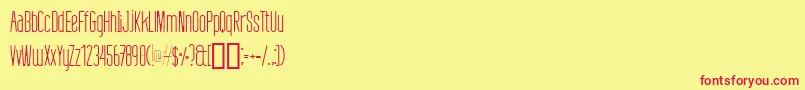 DefattedMilkLight Font – Red Fonts on Yellow Background